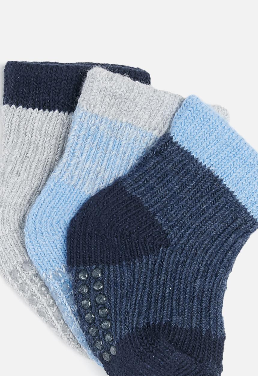 Cotton On - 3 Pack baby socks - blue & grey 