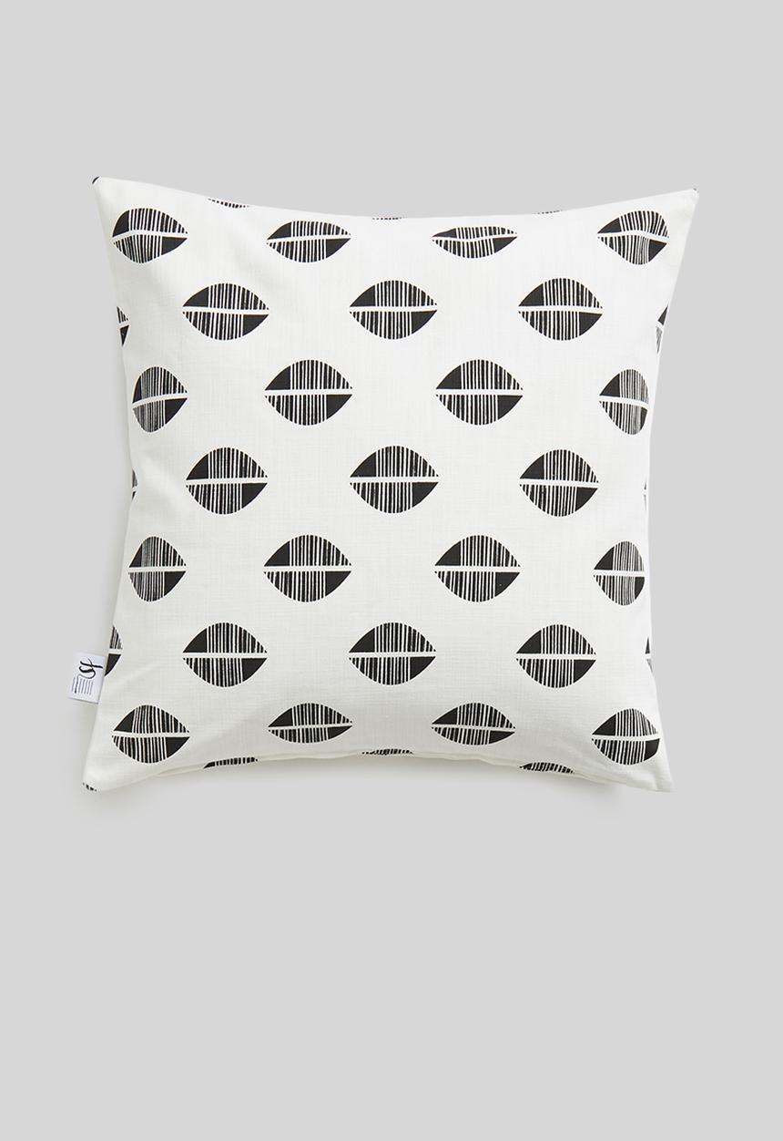 Sixth Floor - Etch printed cushion cover - black & white