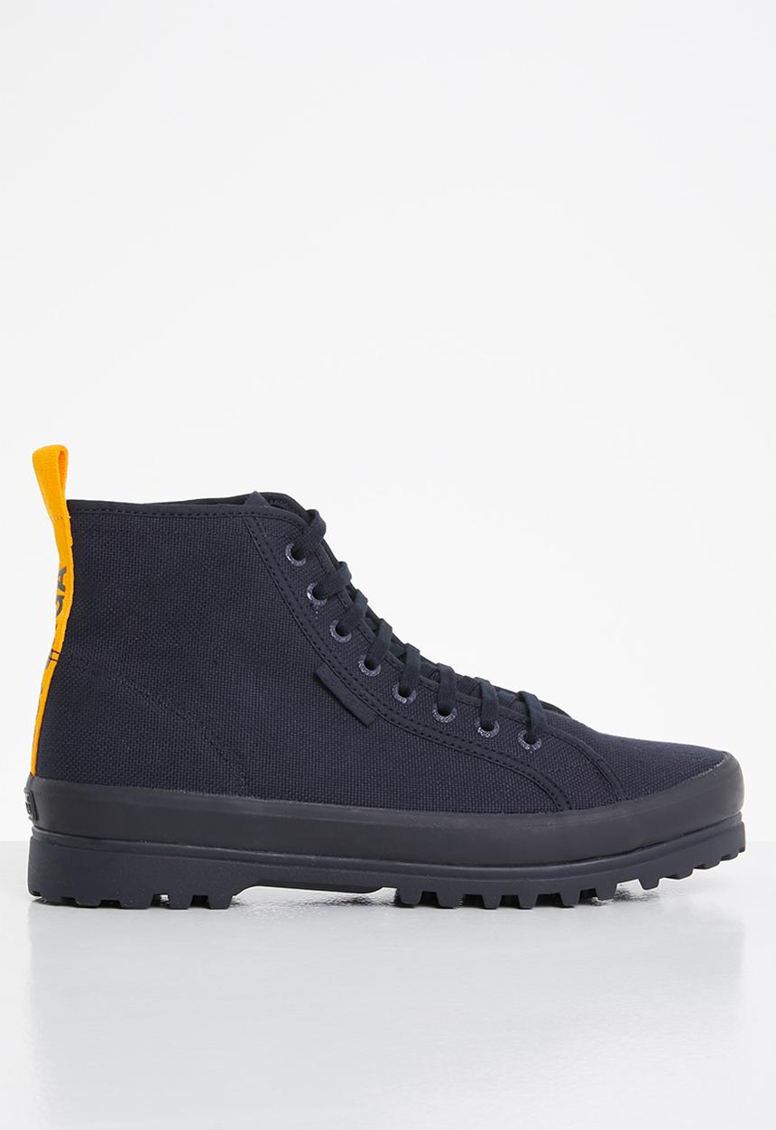 SUPERGA - 2341 tape alpina tape boot - aew - navy / sunflower yellow