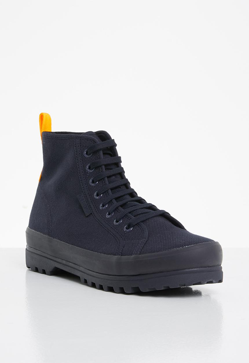 SUPERGA - 2341 tape alpina tape boot - aew - navy / sunflower yellow