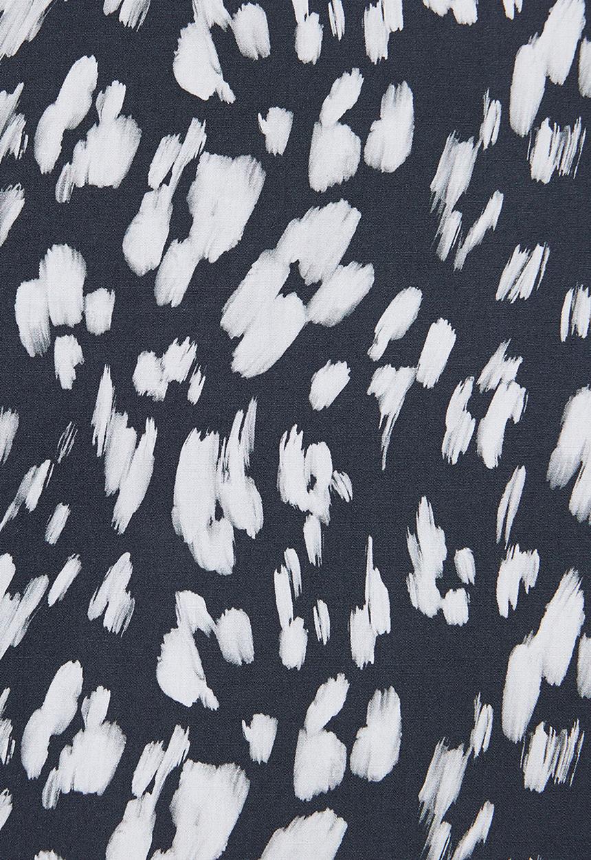 edit - Poplin notch neck tunic - navy blue