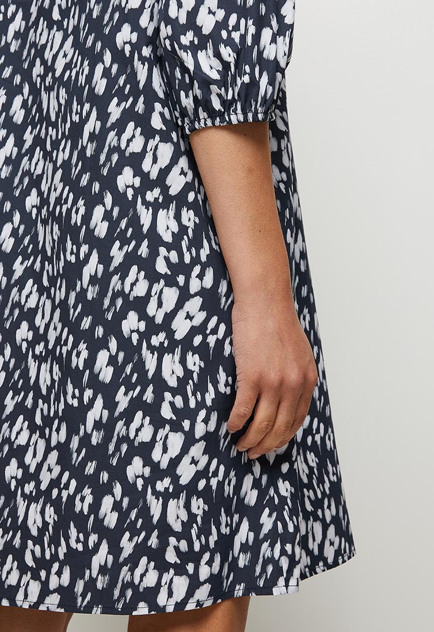 edit - Poplin notch neck tunic - navy blue