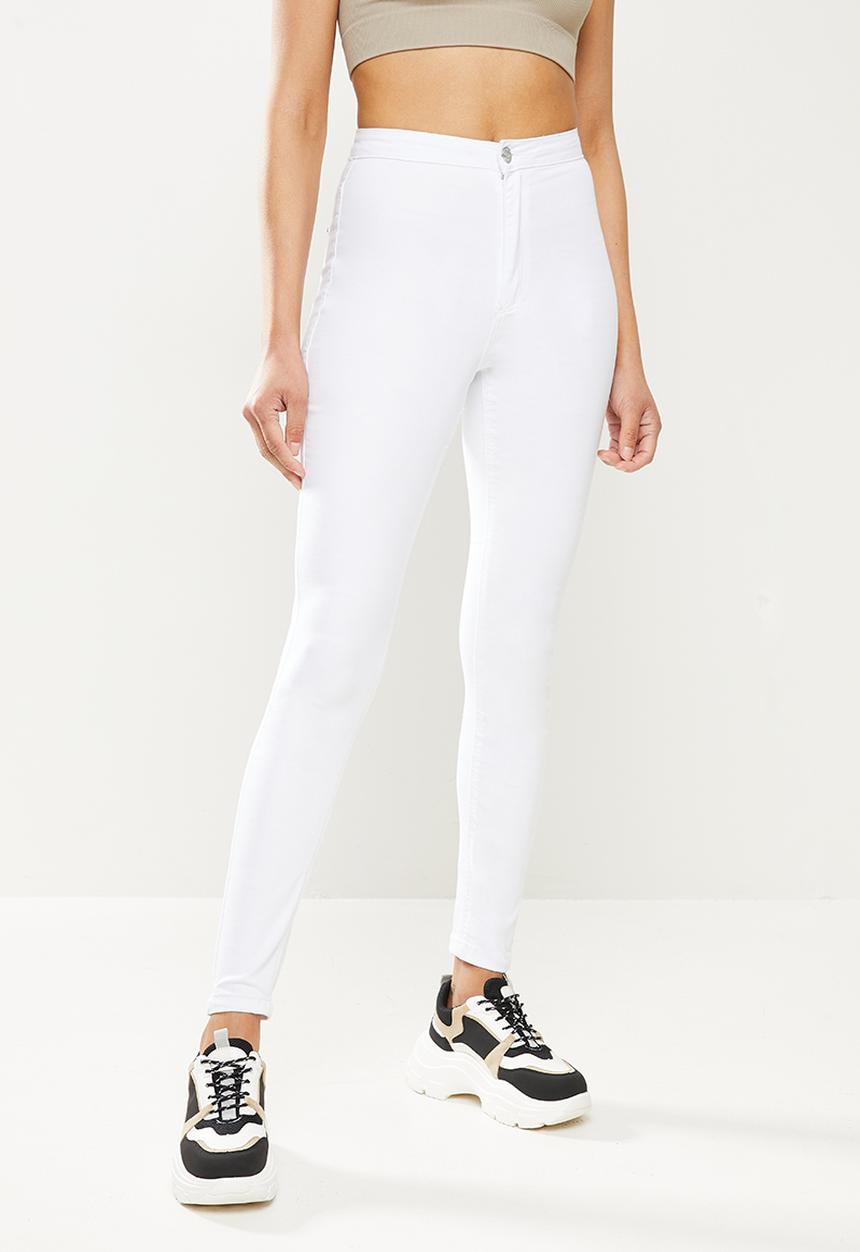 Missguided - Vice highwaisted skinny jean - white