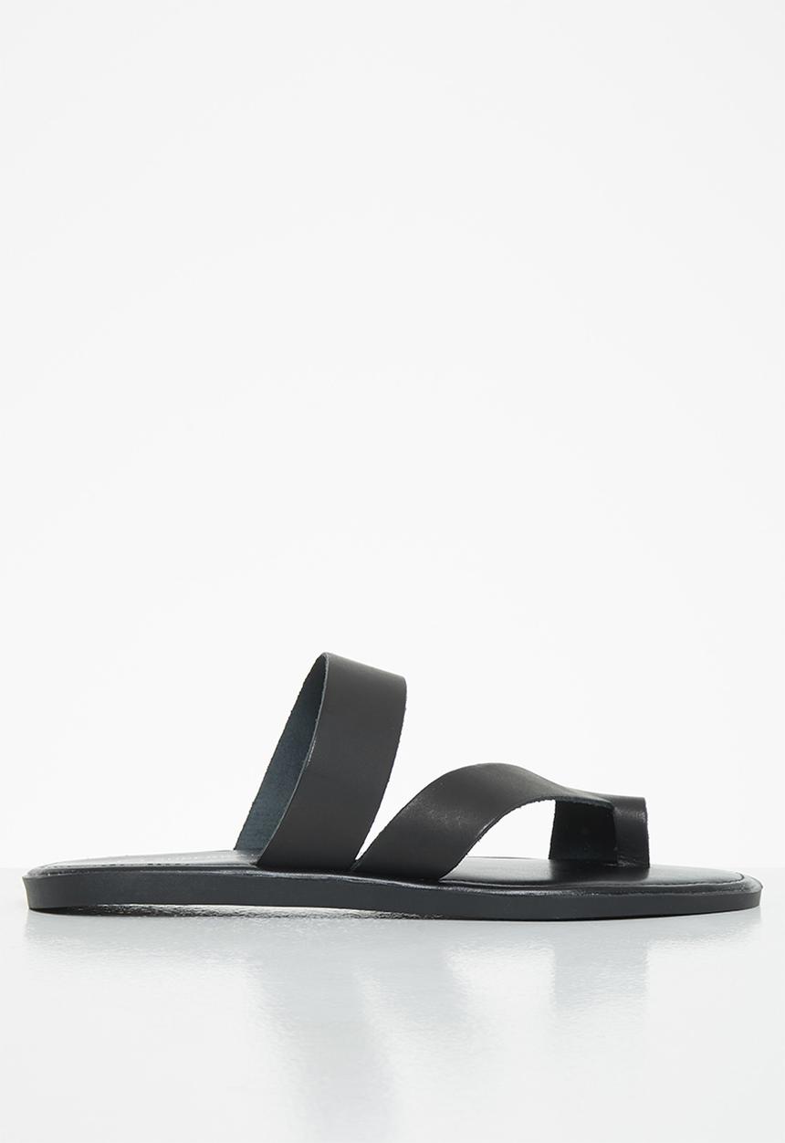 Superbalist - Jessie leather slide - black