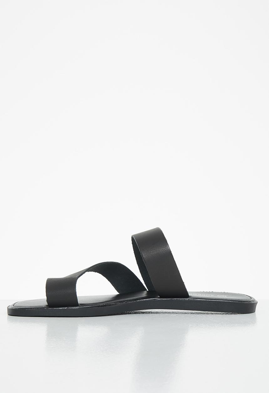 Superbalist - Jessie leather slide - black