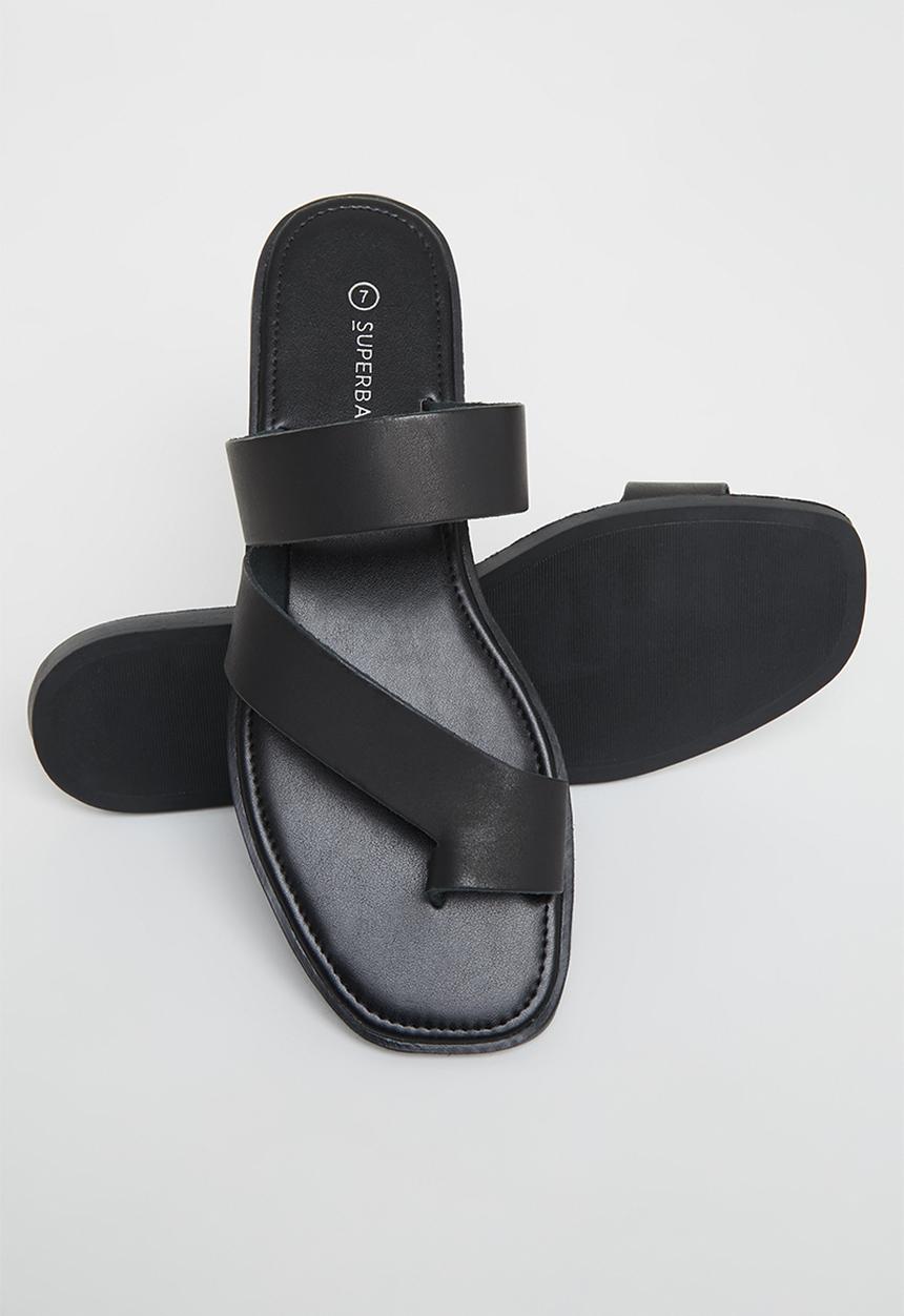 Superbalist - Jessie leather slide - black