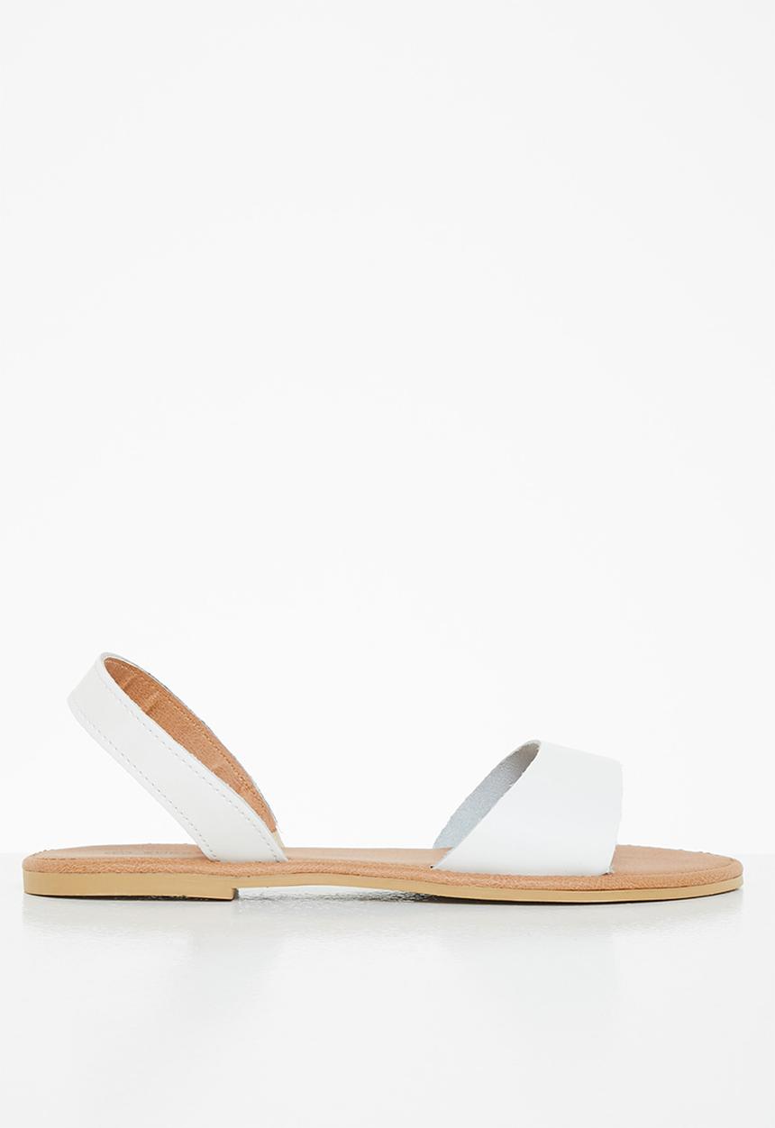Superbalist - Abby leather slingback sandals - white