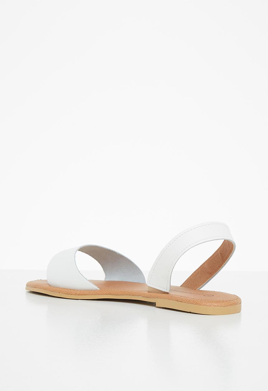 Superbalist - Abby leather slingback sandals - white