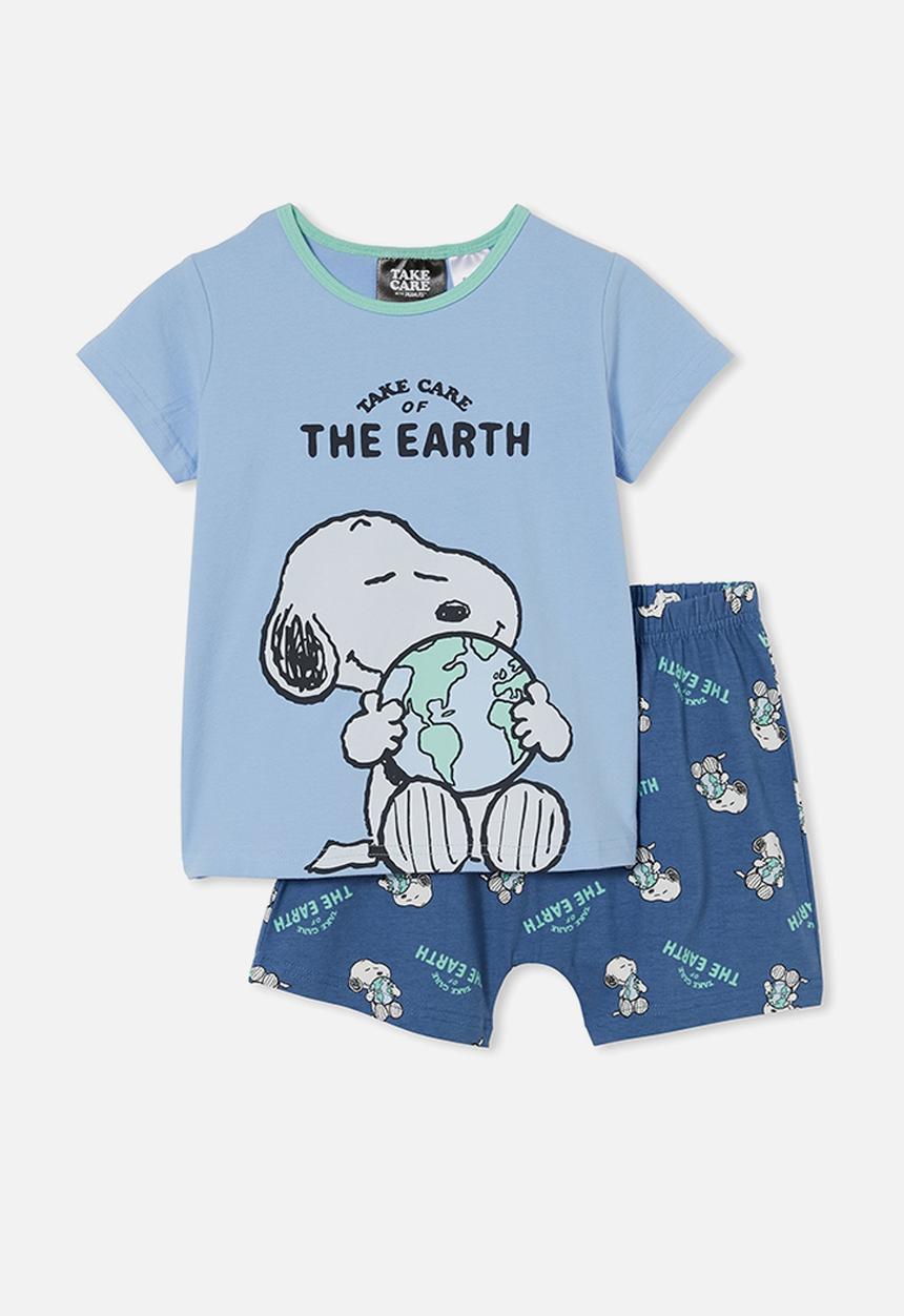 Cotton On - Hudson short sleeve pyjama set licensed - blue