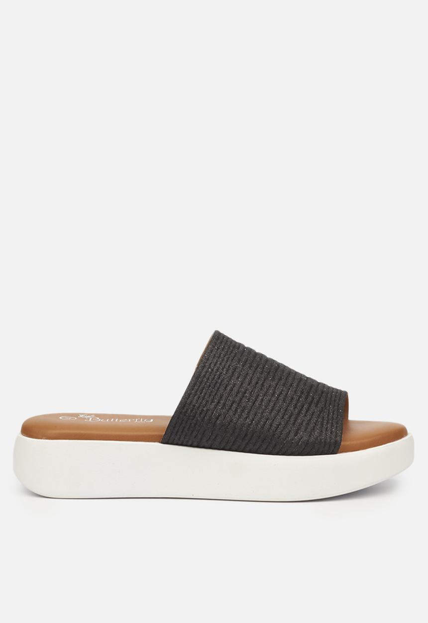 Butterfly Feet - Fuji 1 flatform sandal - black