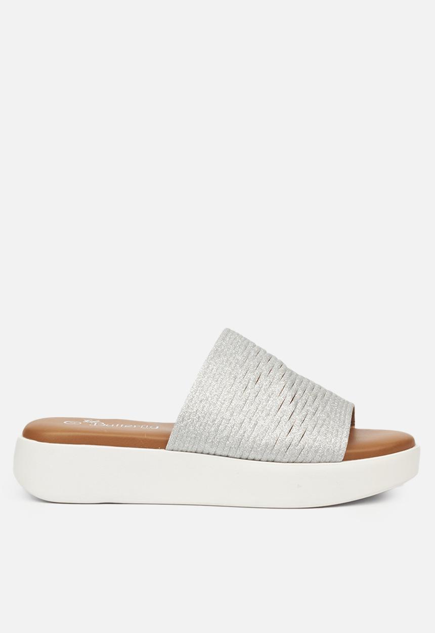 Butterfly Feet - Fuji 1 flatform sandal - silver