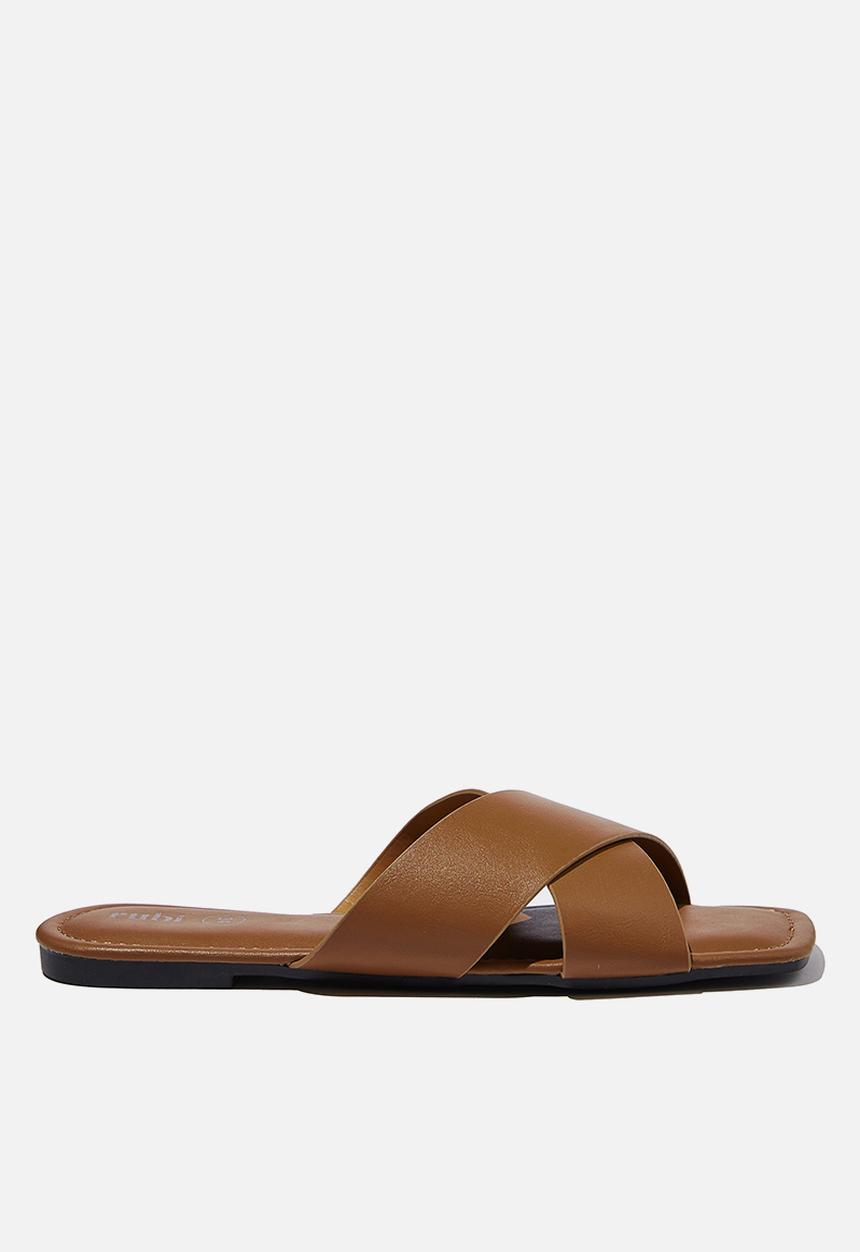 Cotton On - Everyday sophie xover slide - tan 