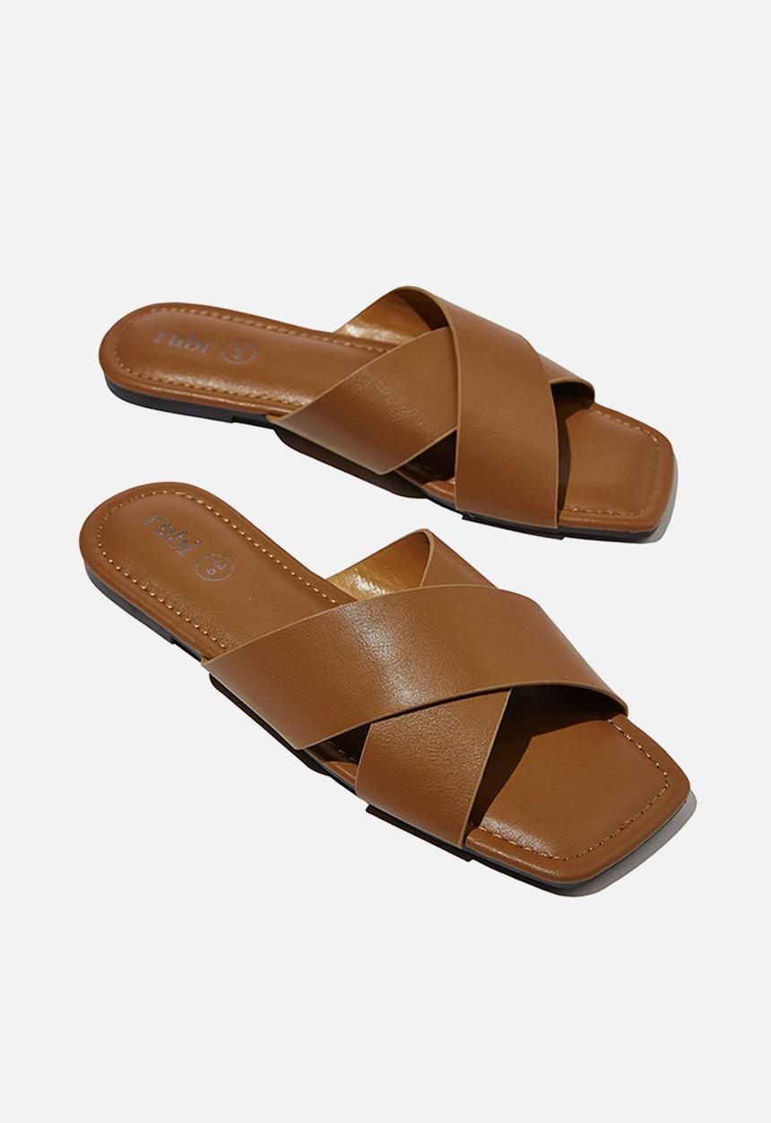 Cotton On - Everyday sophie xover slide - tan 