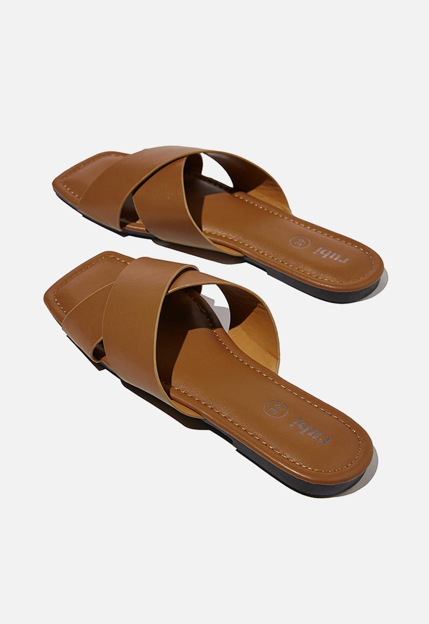 Cotton On - Everyday sophie xover slide - tan 