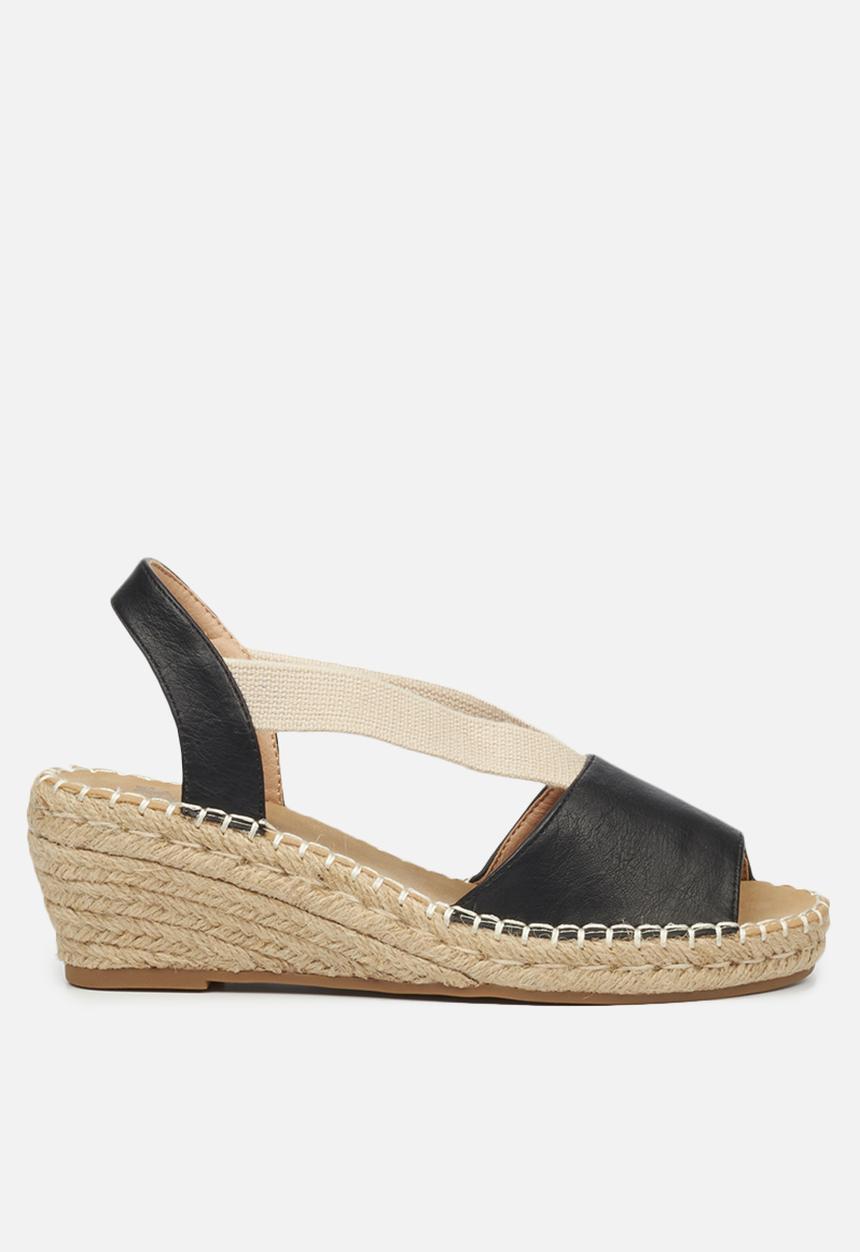 Butterfly Feet - Lea 1 espadrille wedge - black
