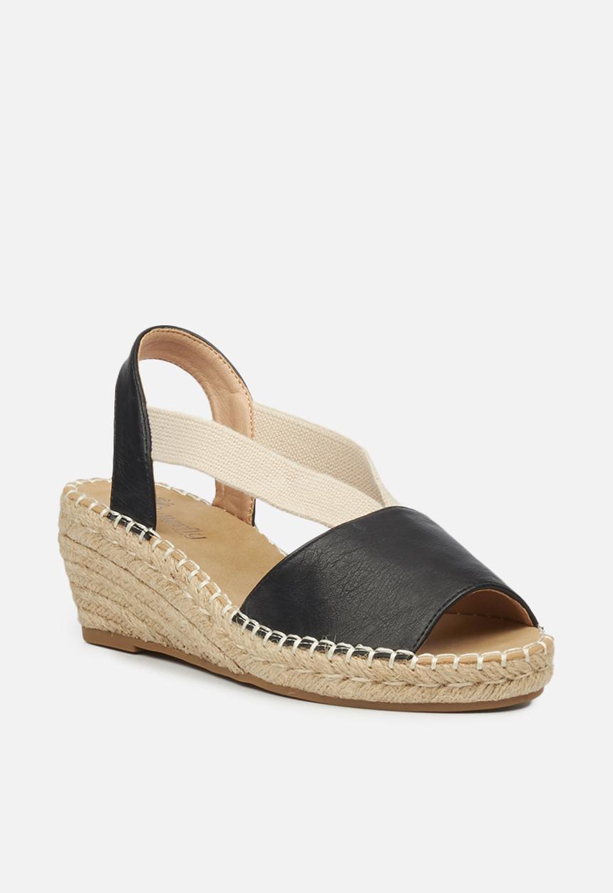 Butterfly Feet - Lea 1 espadrille wedge - black
