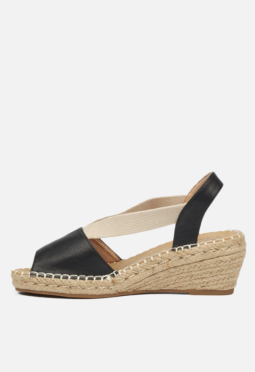 Butterfly Feet - Lea 1 espadrille wedge - black