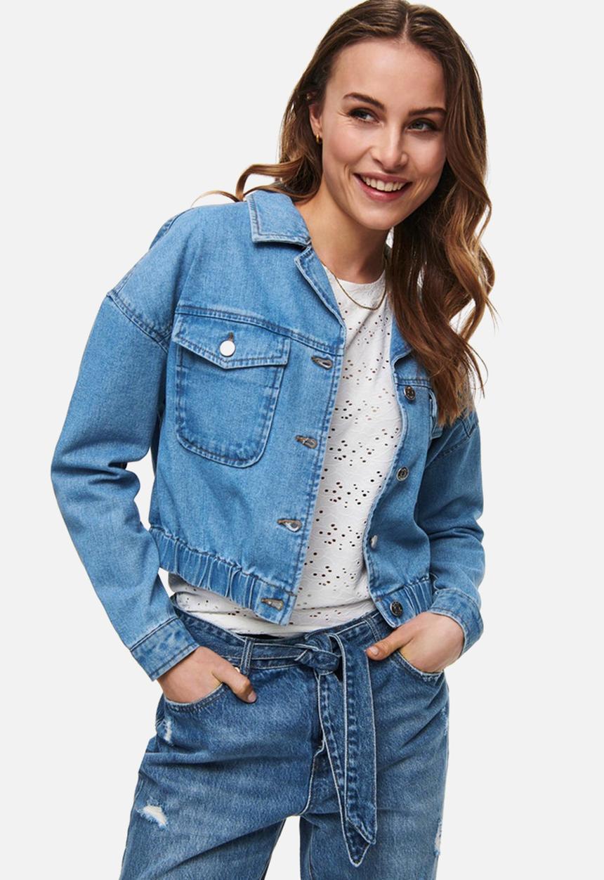 ONLY - Nell ela pocket denim jacket - blue