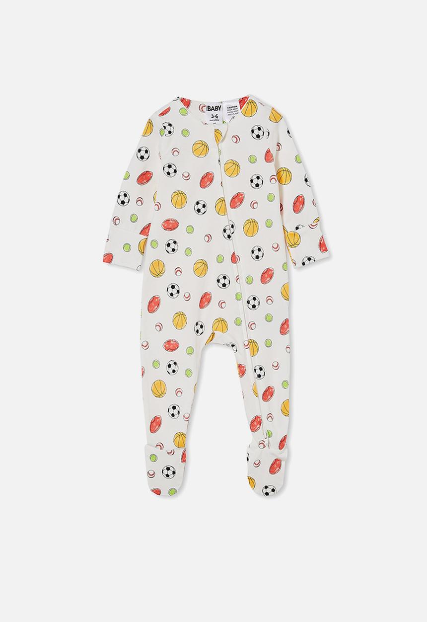 Cotton On - The long sleeve zip romper - vanilla