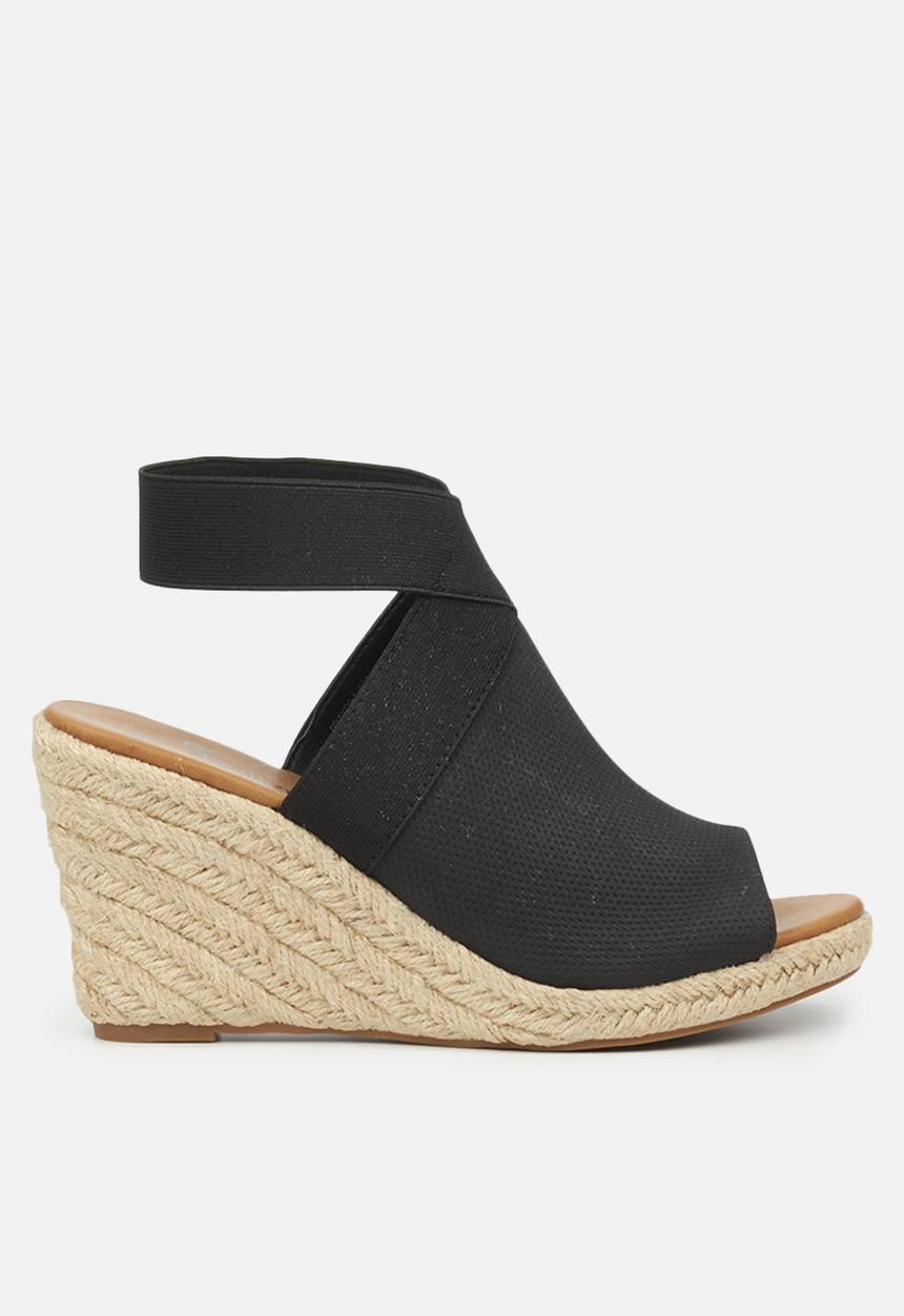 Butterfly Feet - Drayco 1 espadrille wedge - black