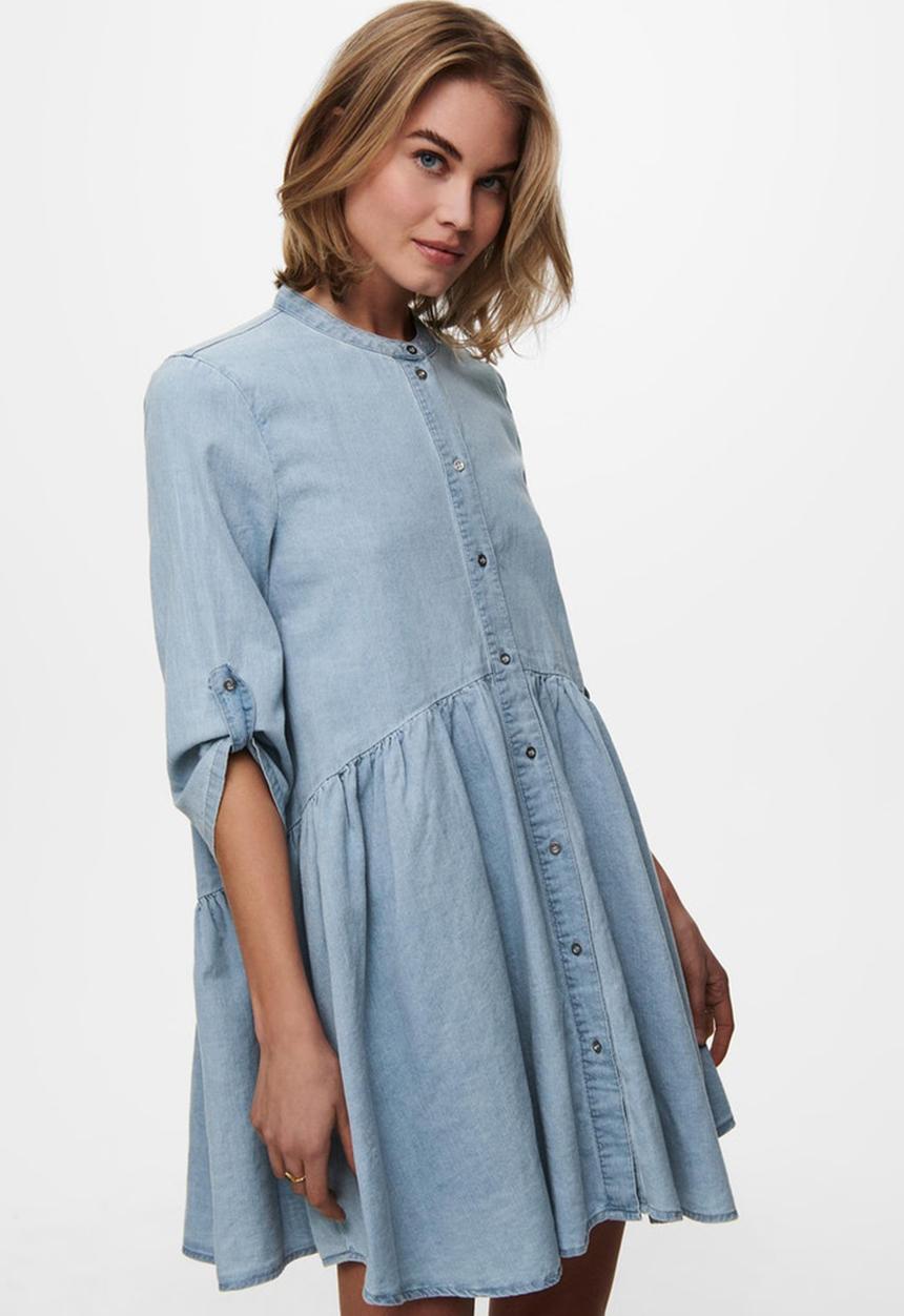ONLY - Chicago 3/4 life denim dress - blue