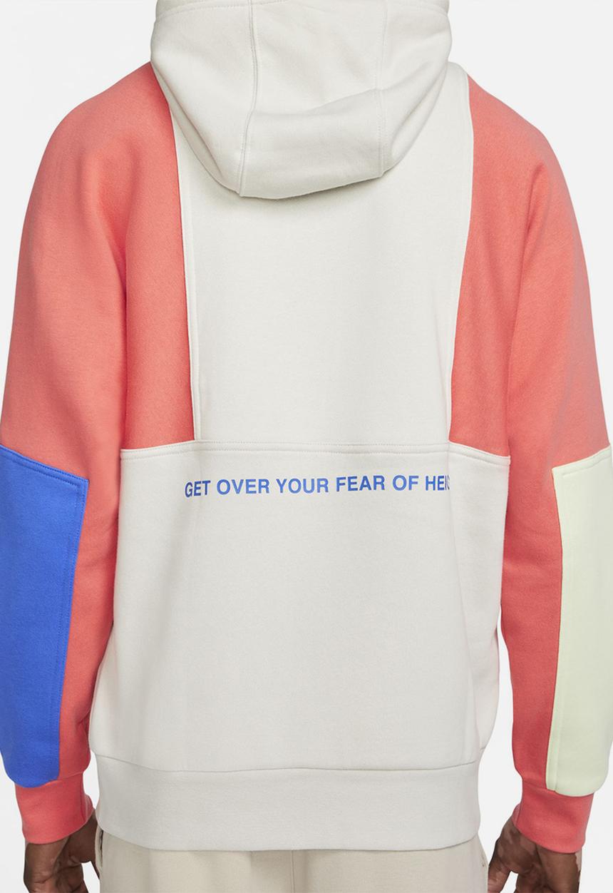 Nike - Nsw nike air po bb hoodie - light bone/magic ember/white