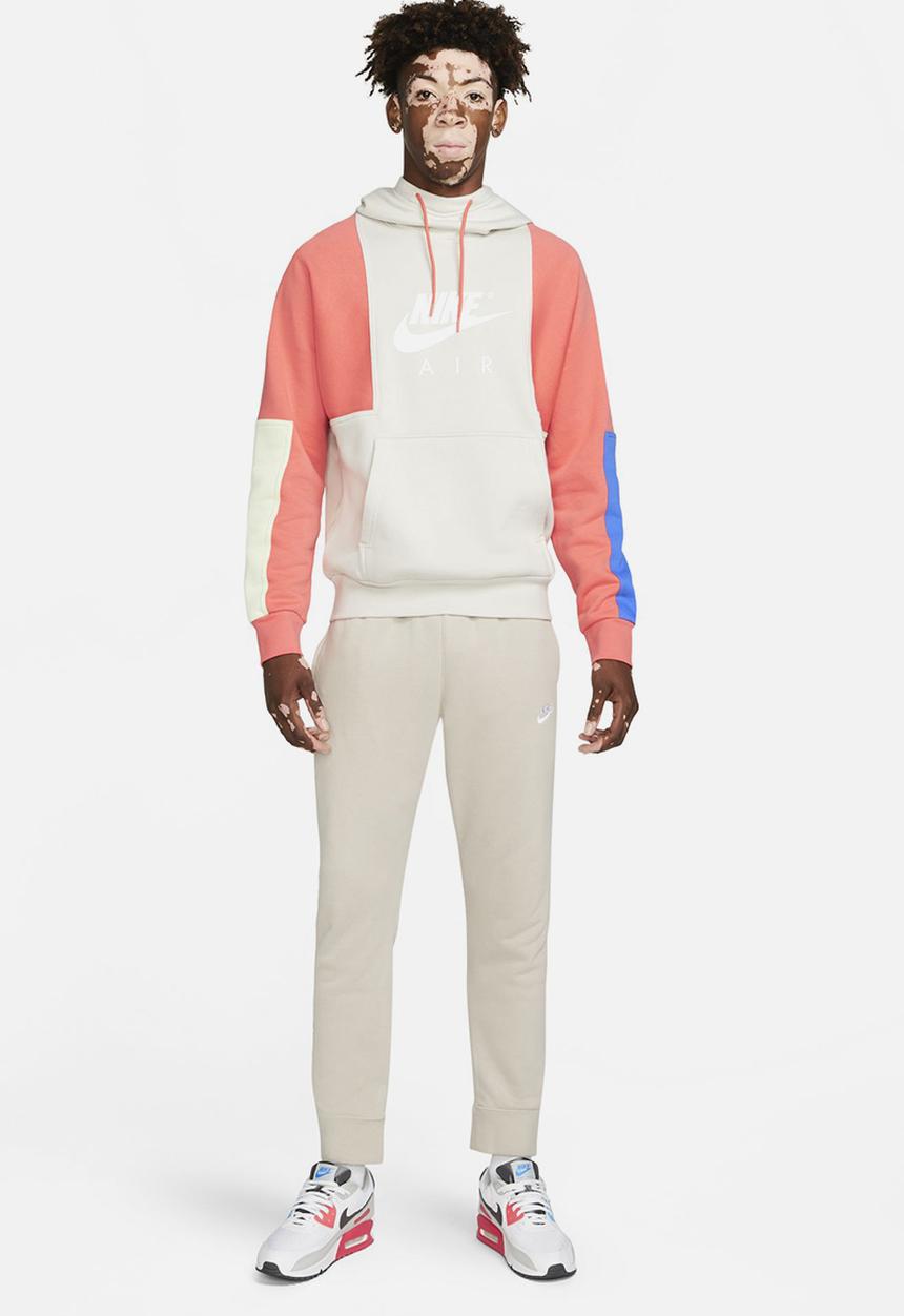 Nike - Nsw nike air po bb hoodie - light bone/magic ember/white