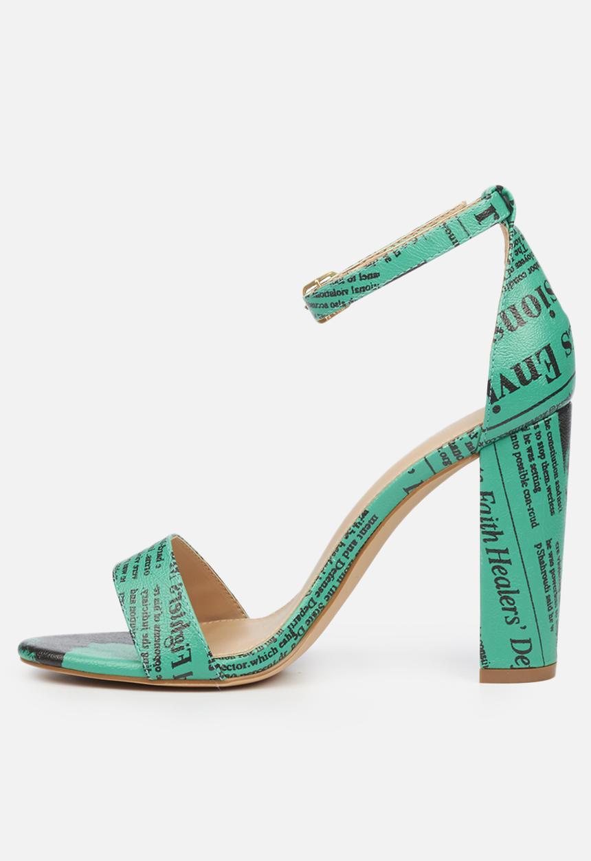 Miss Black - Times1 heel - green
