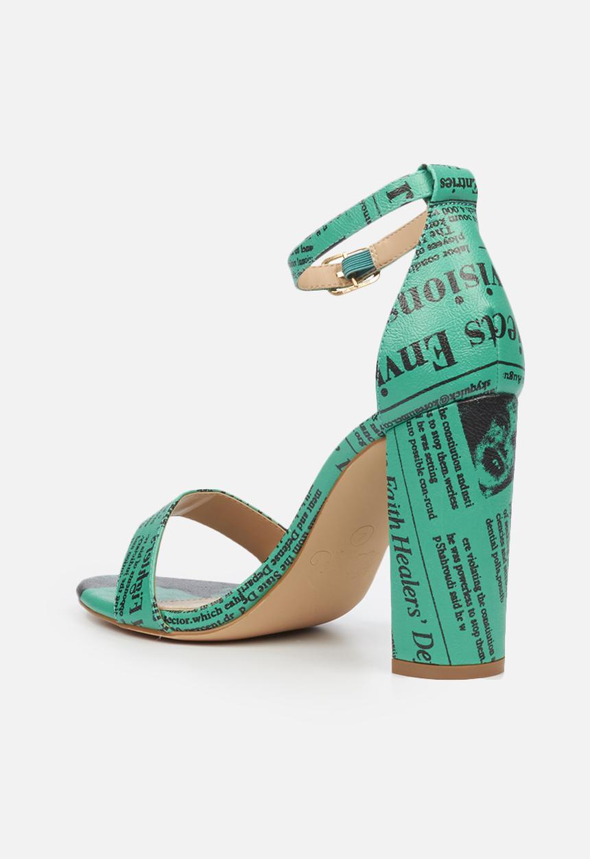 Miss Black - Times1 heel - green