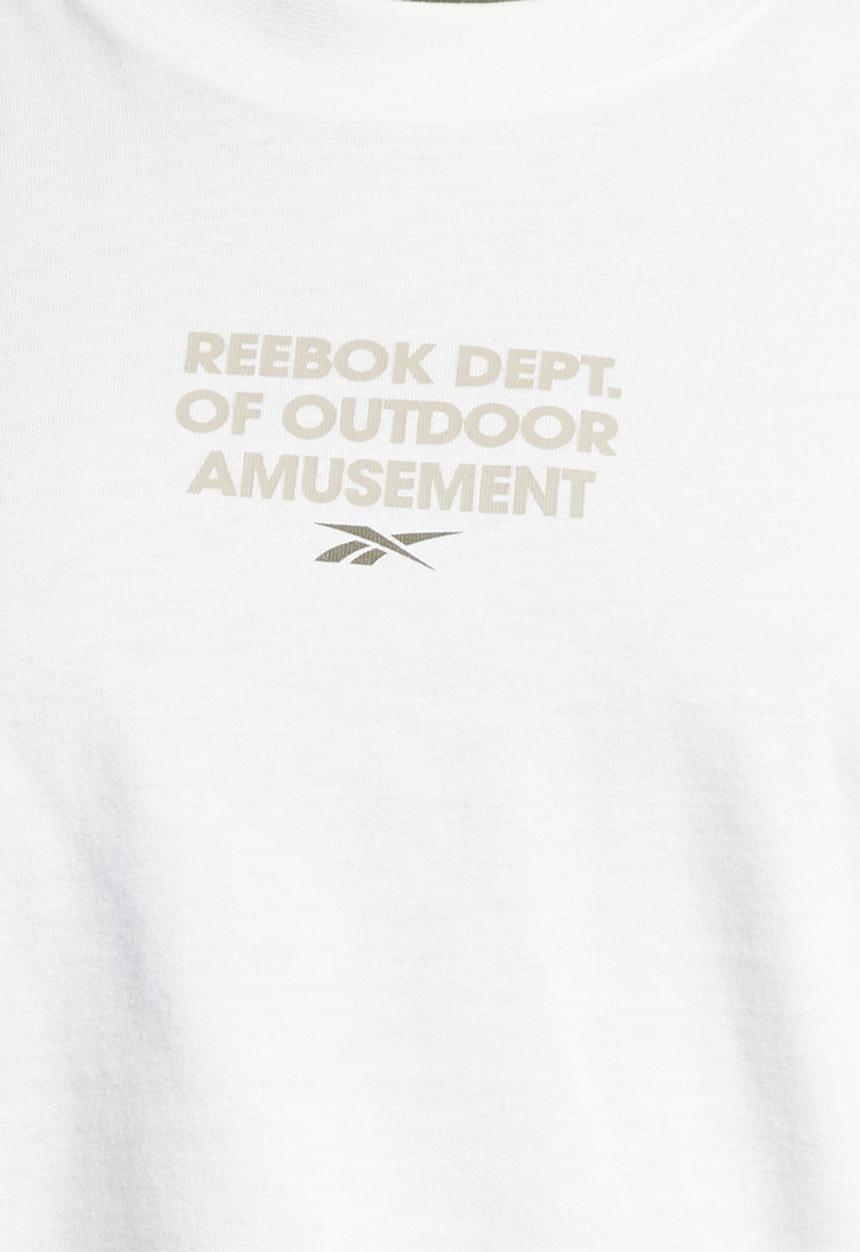Reebok - Camping cropped short sleeve tee - white