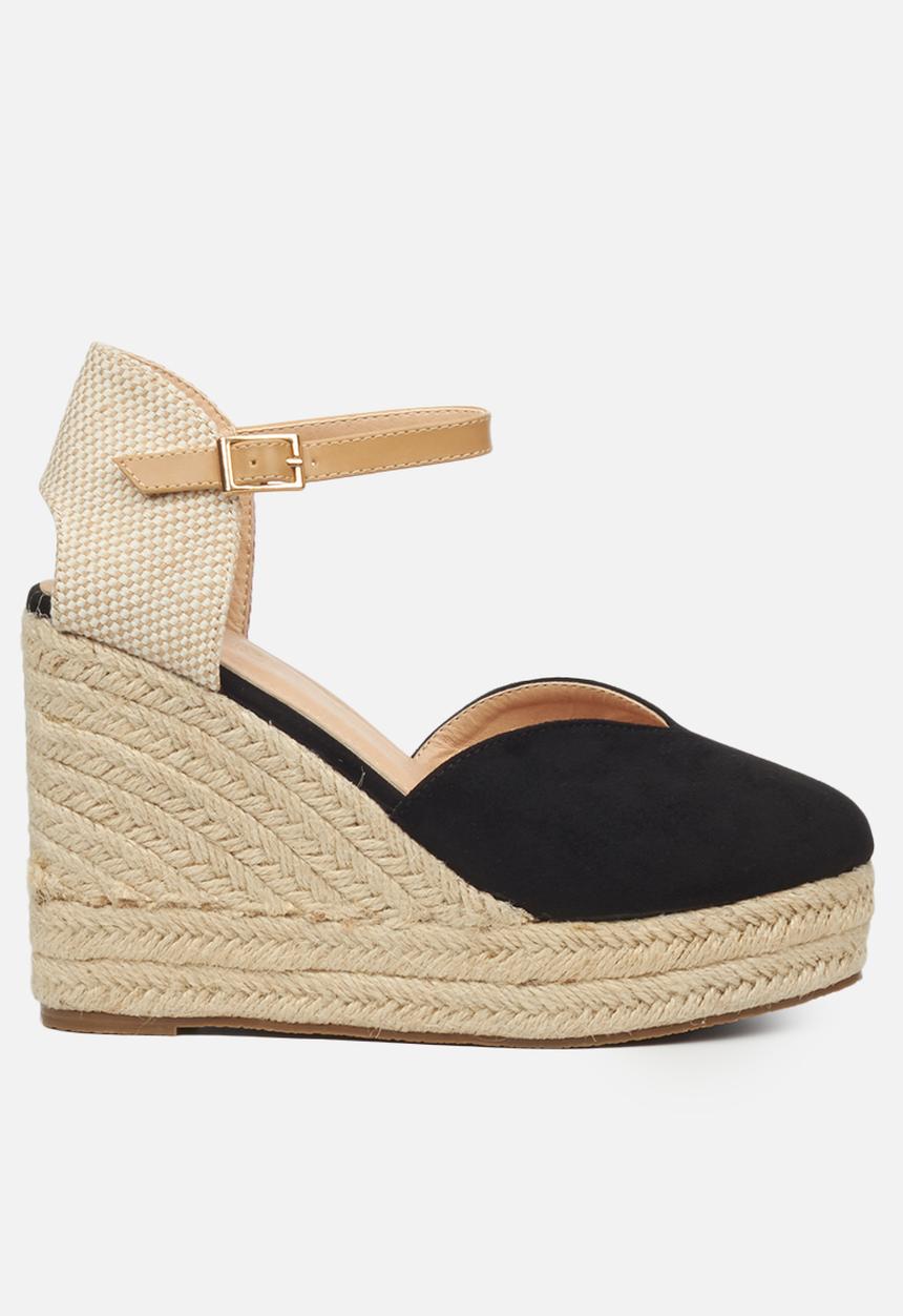Miss Black - Vendetta1 espadrille wedge - black