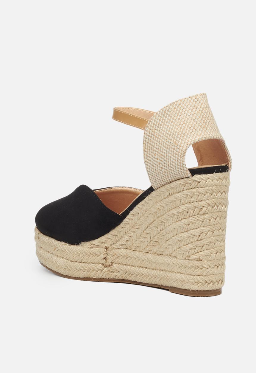 Miss Black - Vendetta1 espadrille wedge - black