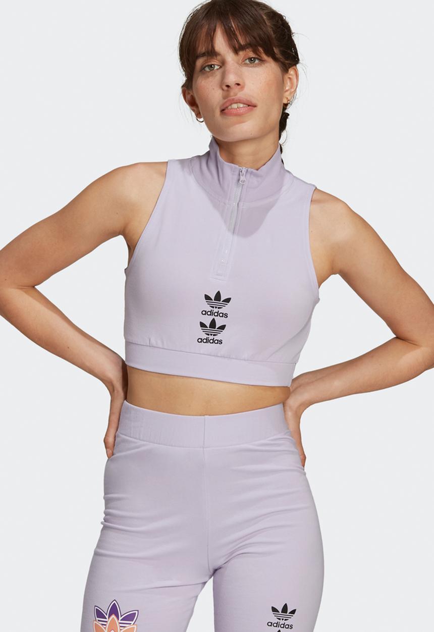 adidas Originals - Crop tank top - purple tint