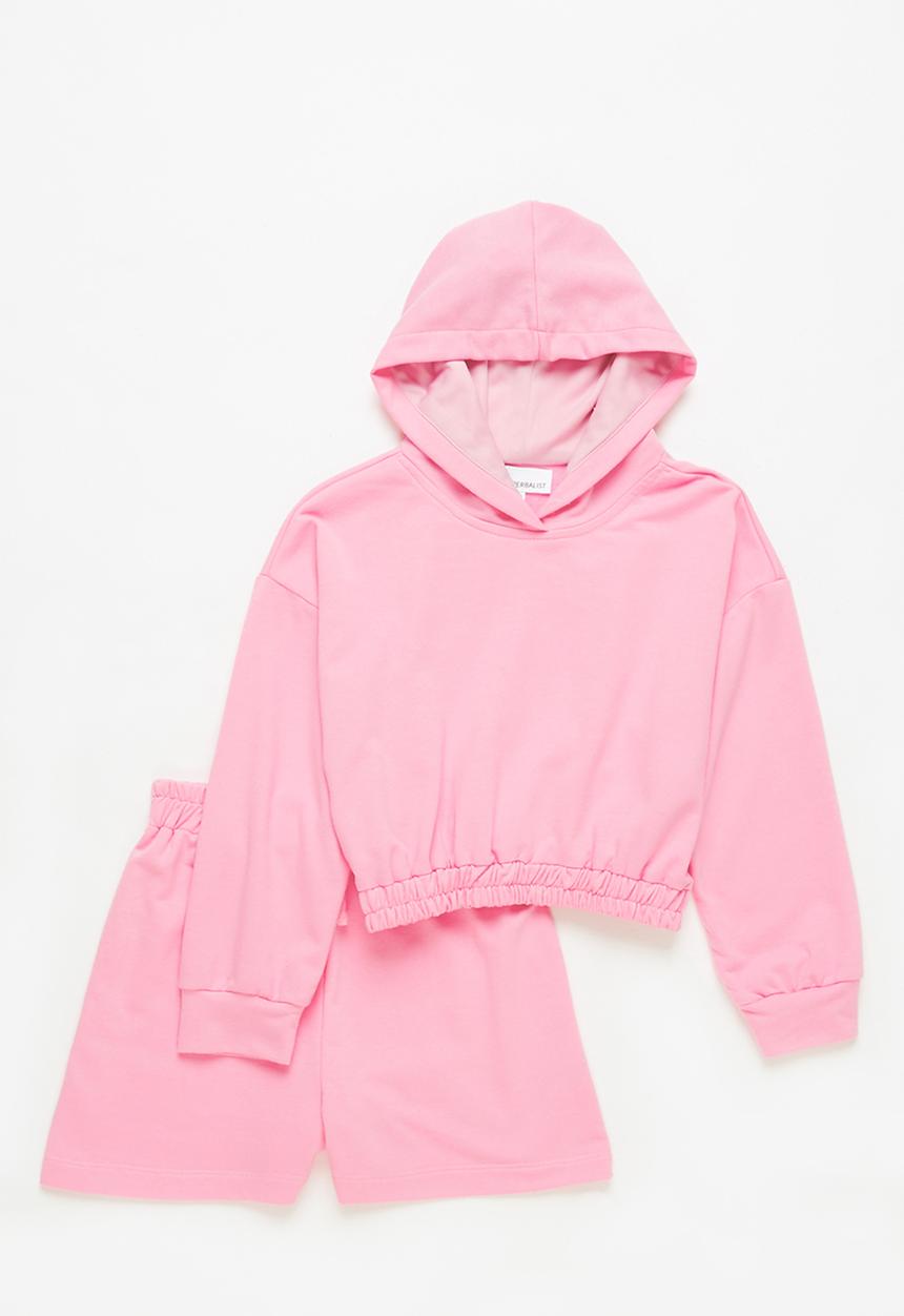 Superbalist - Hoodie and short set - pink