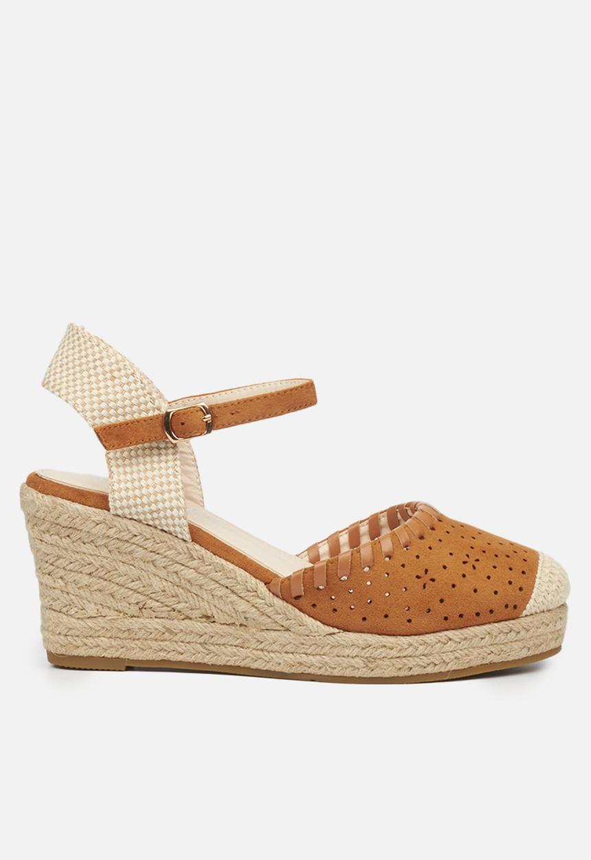 Miss Black - Whip1 espadrille wedge - tan