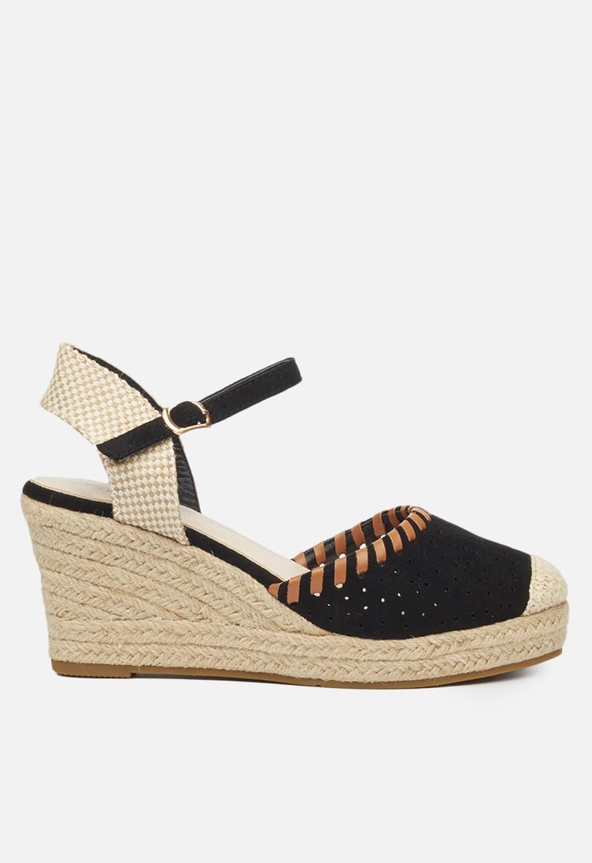 Miss Black - Whip1 espadrille wedge - black