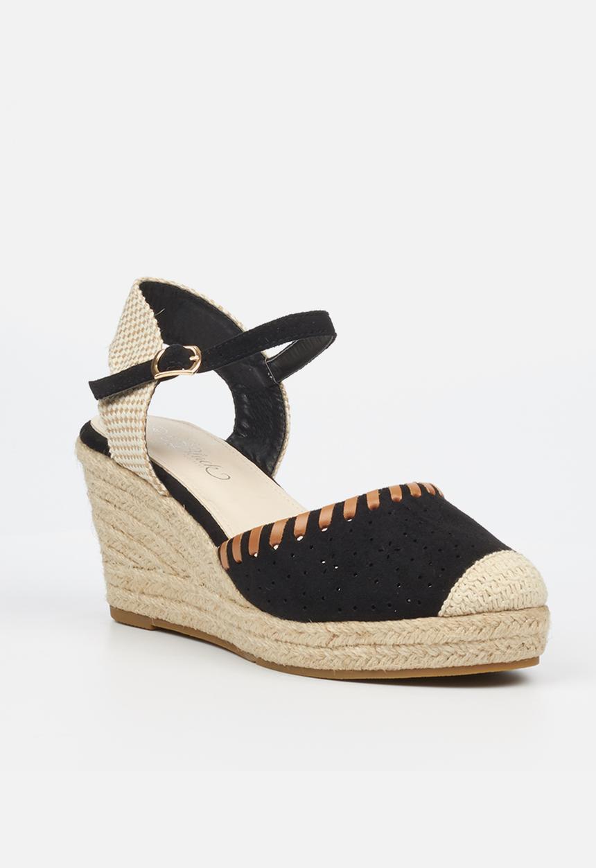 Miss Black - Whip1 espadrille wedge - black