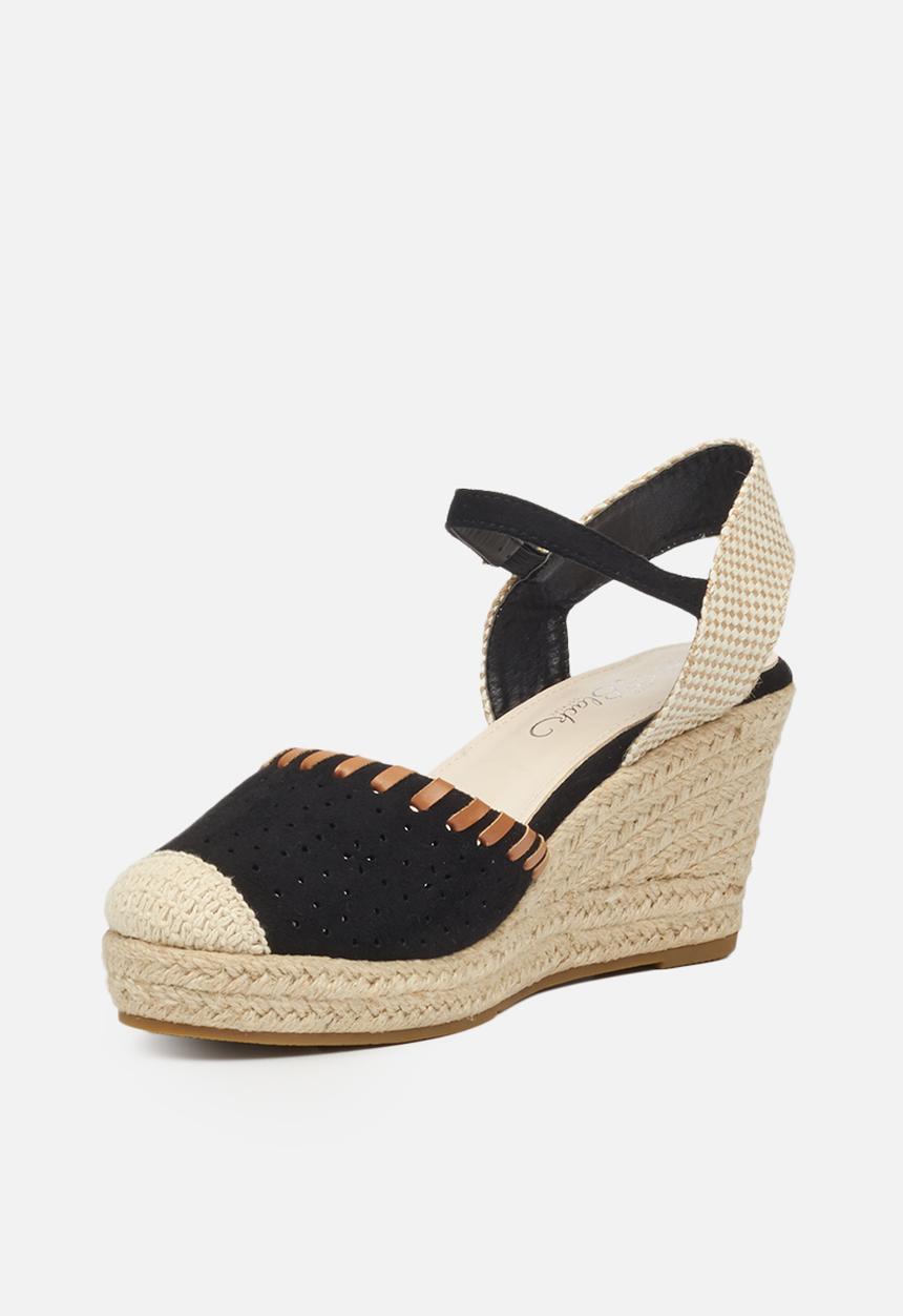Miss Black - Whip1 espadrille wedge - black