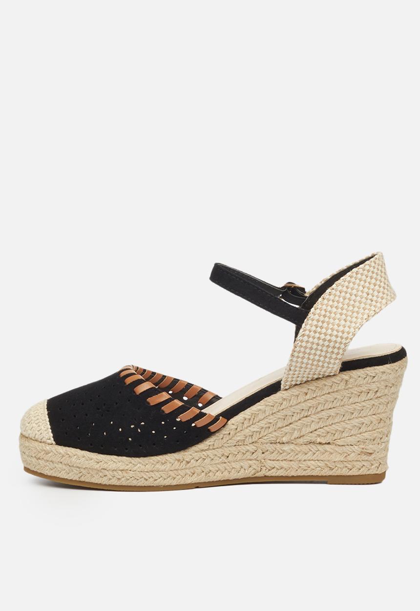 Miss Black - Whip1 espadrille wedge - black