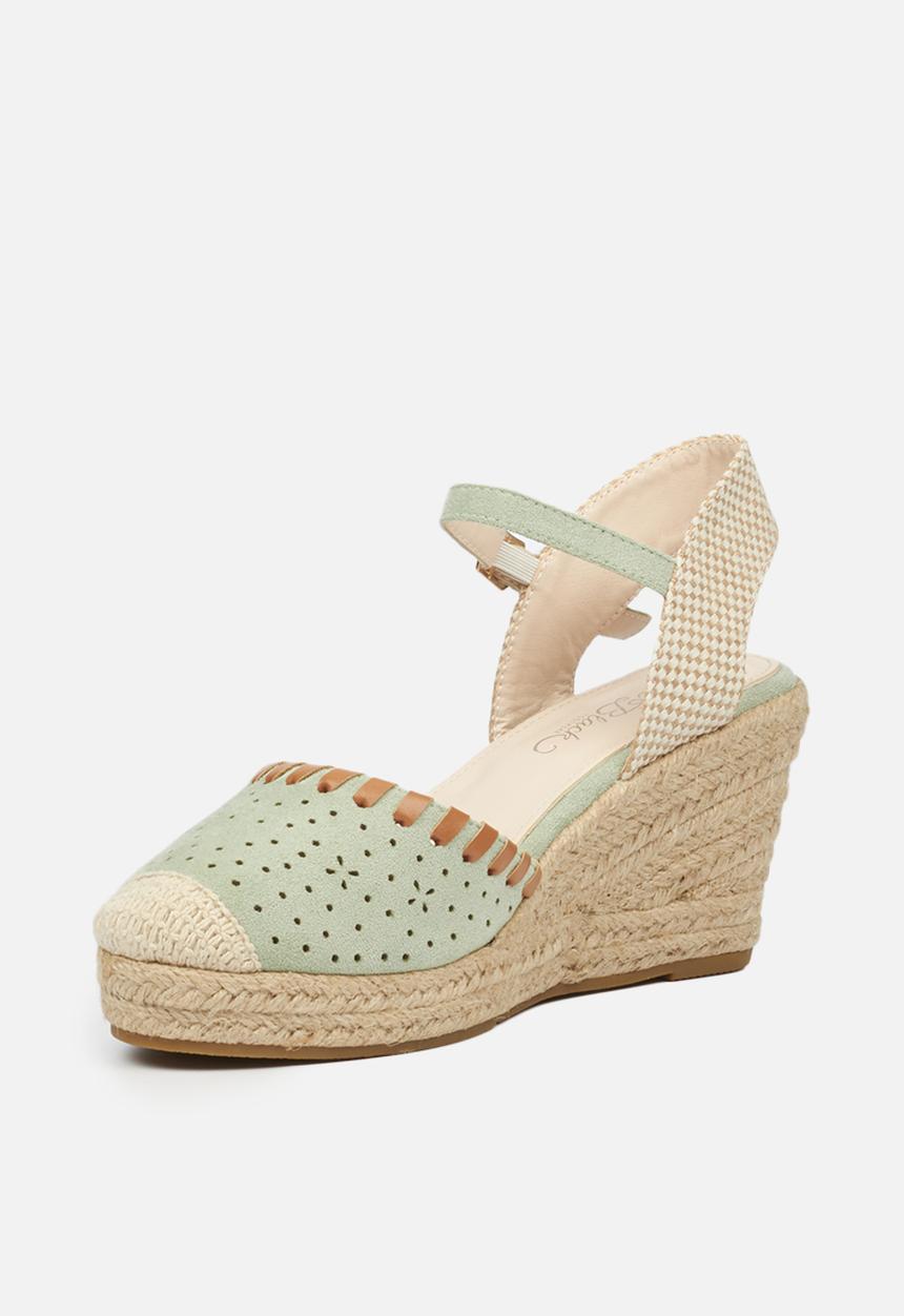 Miss Black - Whip1 espadrille wedge - mint