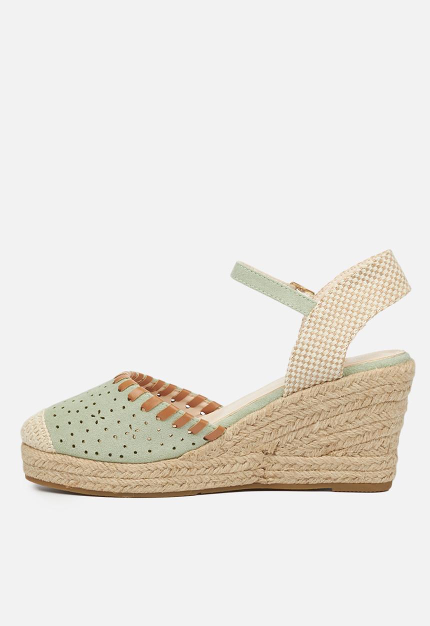 Miss Black - Whip1 espadrille wedge - mint