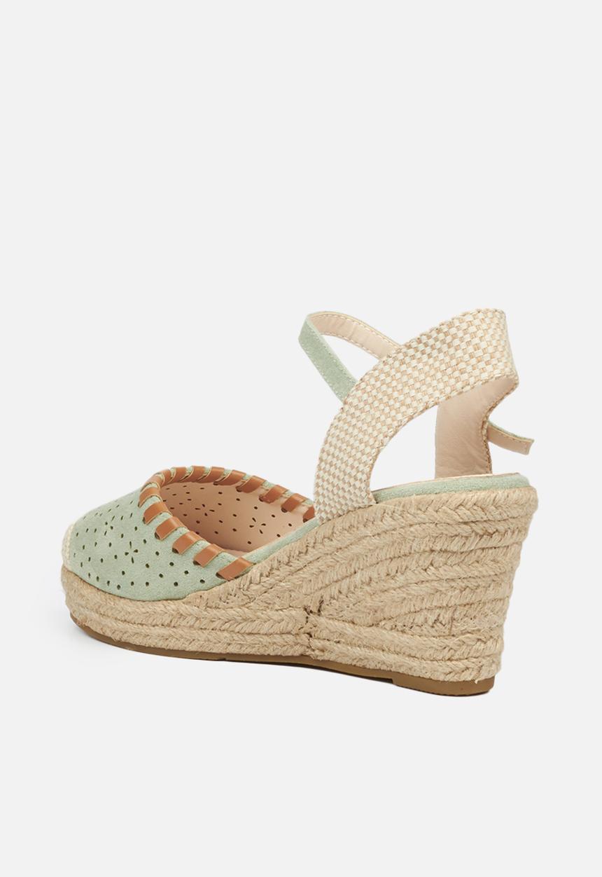 Miss Black - Whip1 espadrille wedge - mint