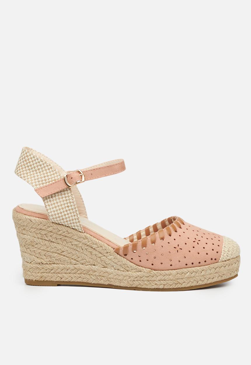 Miss Black - Whip1 espadrille wedge - pink