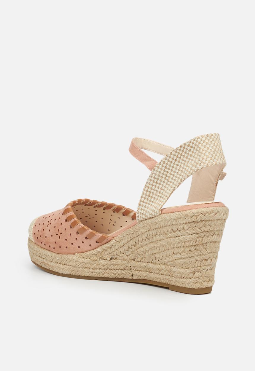Miss Black - Whip1 espadrille wedge - pink