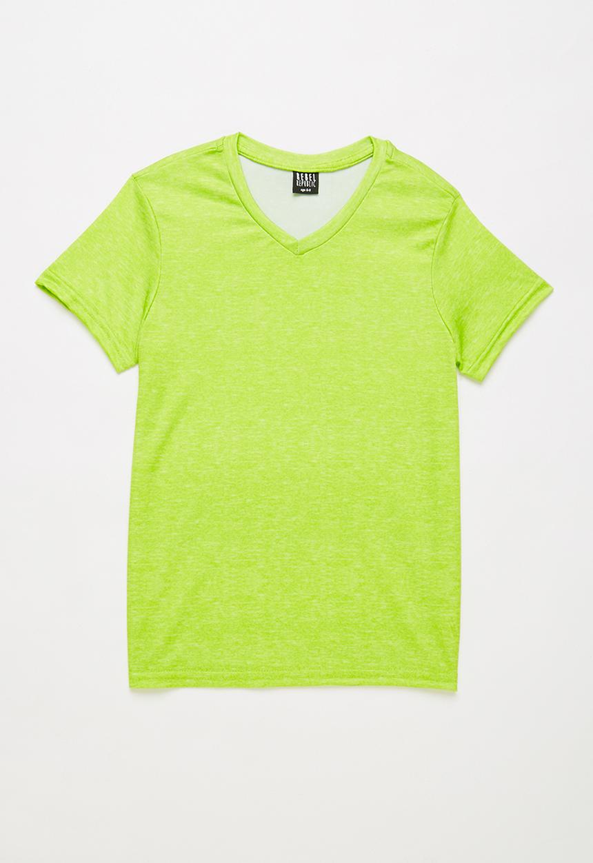 Rebel Republic - V-neck sports tee - lime