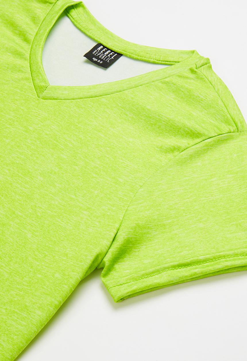 Rebel Republic - V-neck sports tee - lime