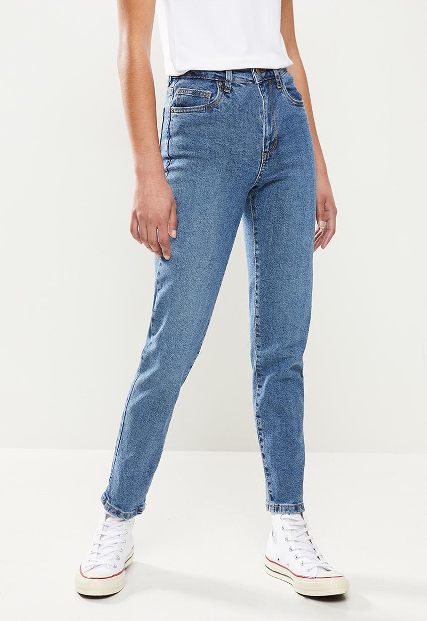 Cotton On - Petite stretch mom jean - lucky blue
