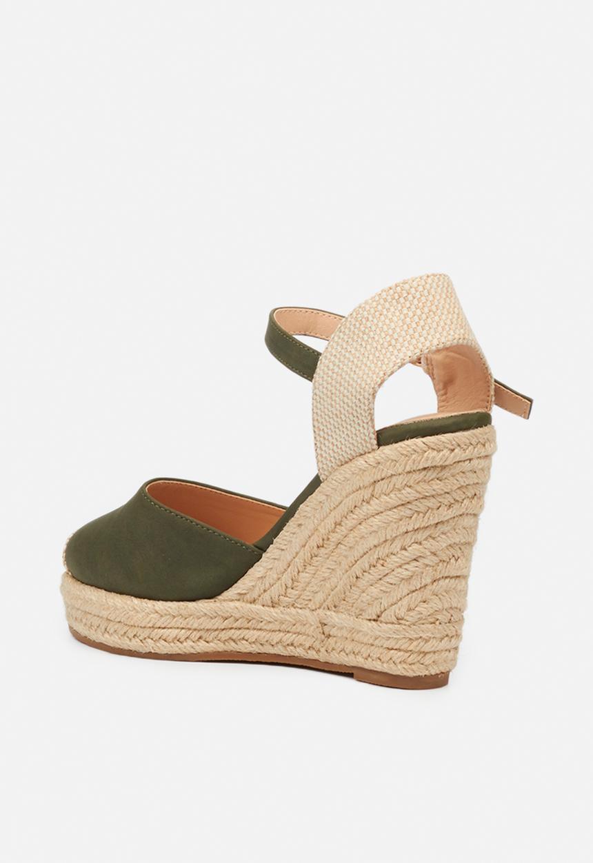 Miss Black - Hooked1 espadrille wedge - olive