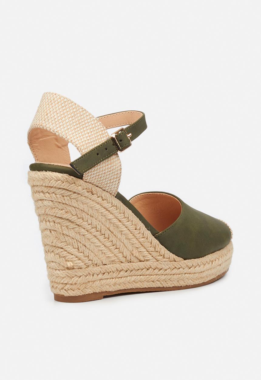 Miss Black - Hooked1 espadrille wedge - olive