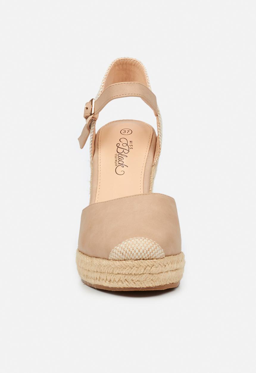 Miss Black - Hooked1 espadrille wedge - taupe